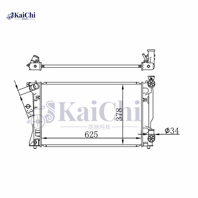 164000H180 Auto Engine Radiator For Toyota Avensis 2.0L/2.4L 03-08 MT